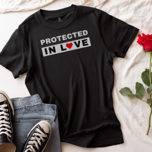 Protected In Love Christian Tee Shirt | Faith Inspired Inspirational Tee | Spiritual Gift for Women & Men