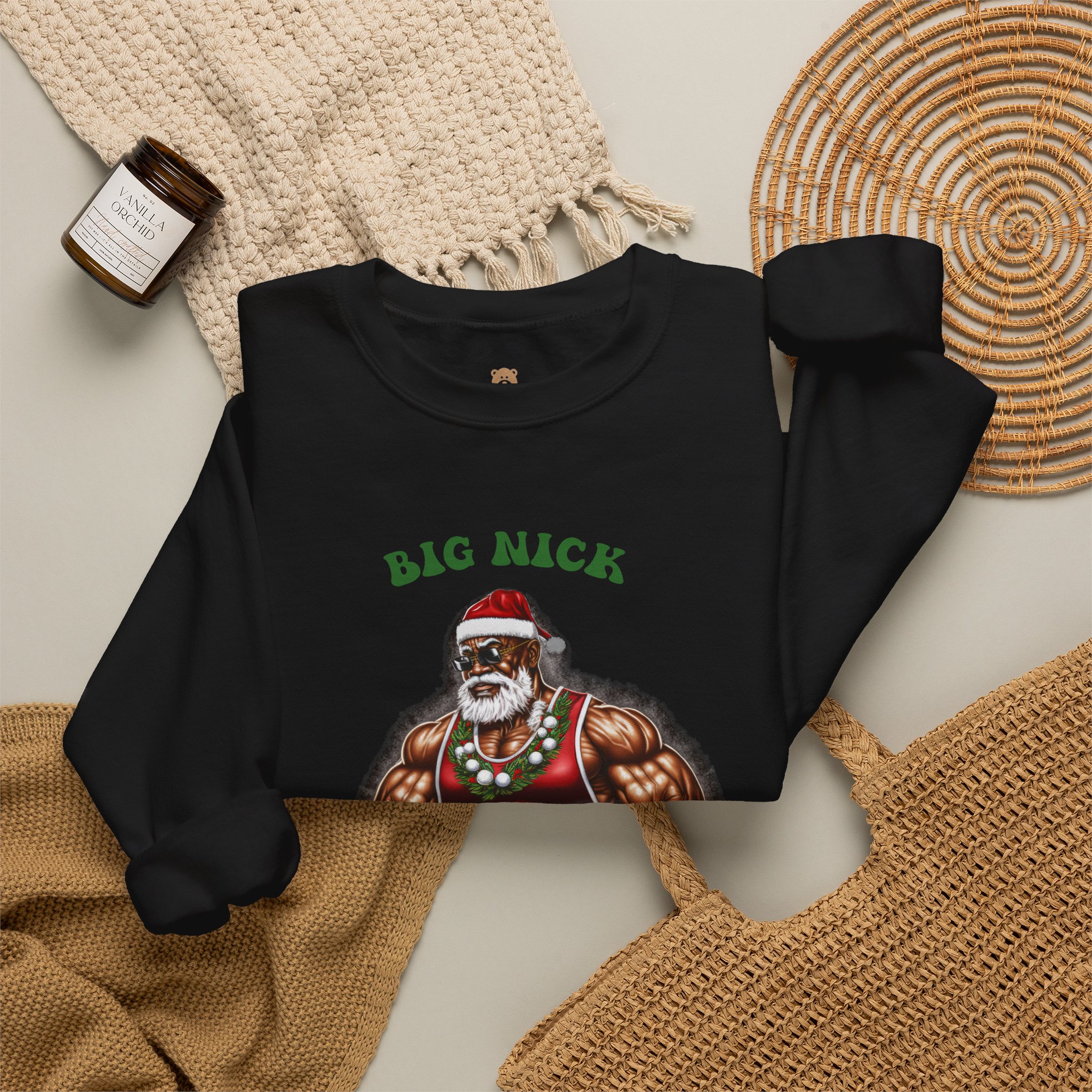 Big Nick Energy Crewneck Sweatshirt | Faith-Inspired Christian Apparel Unisex Family Holiday Sweatshirt Gift for Her or Him - Image 9