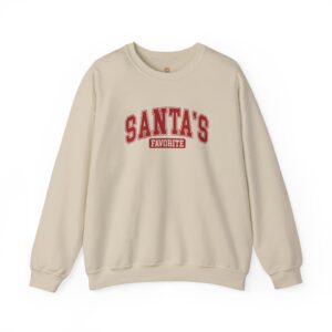 Santa's Favorite Crewneck SweatShirt, Unisex Family Holiday Crewneck Sweatshirt for Mom Gift for Her or Him