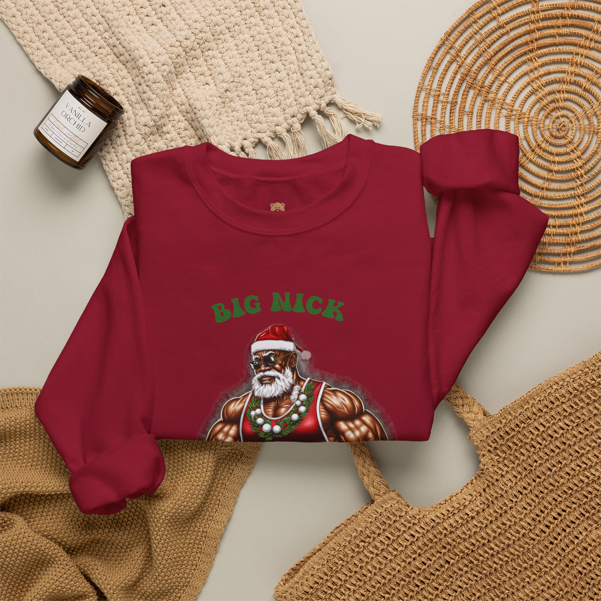 Big Nick Energy Crewneck Sweatshirt | Faith-Inspired Christian Apparel Unisex Family Holiday Sweatshirt Gift for Her or Him - Image 8