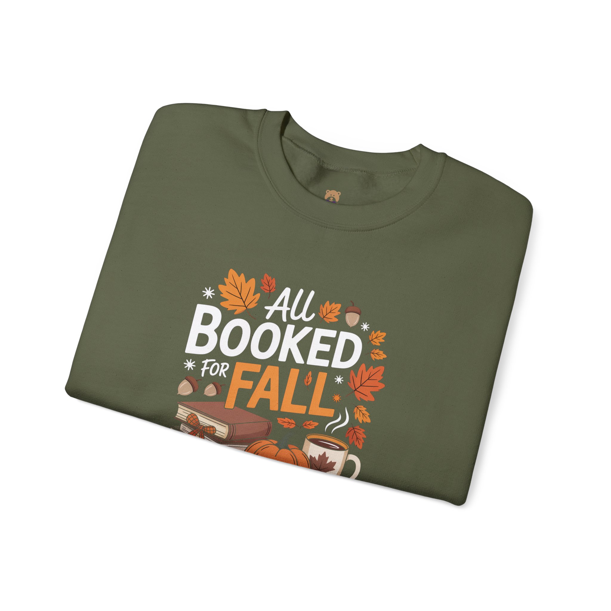All Booked for Fall Crewneck Sweatshirt | Faith-Inspired Christian Apparel Unisex Family Holiday Sweatshirt Gift for Her or Him - Image 3