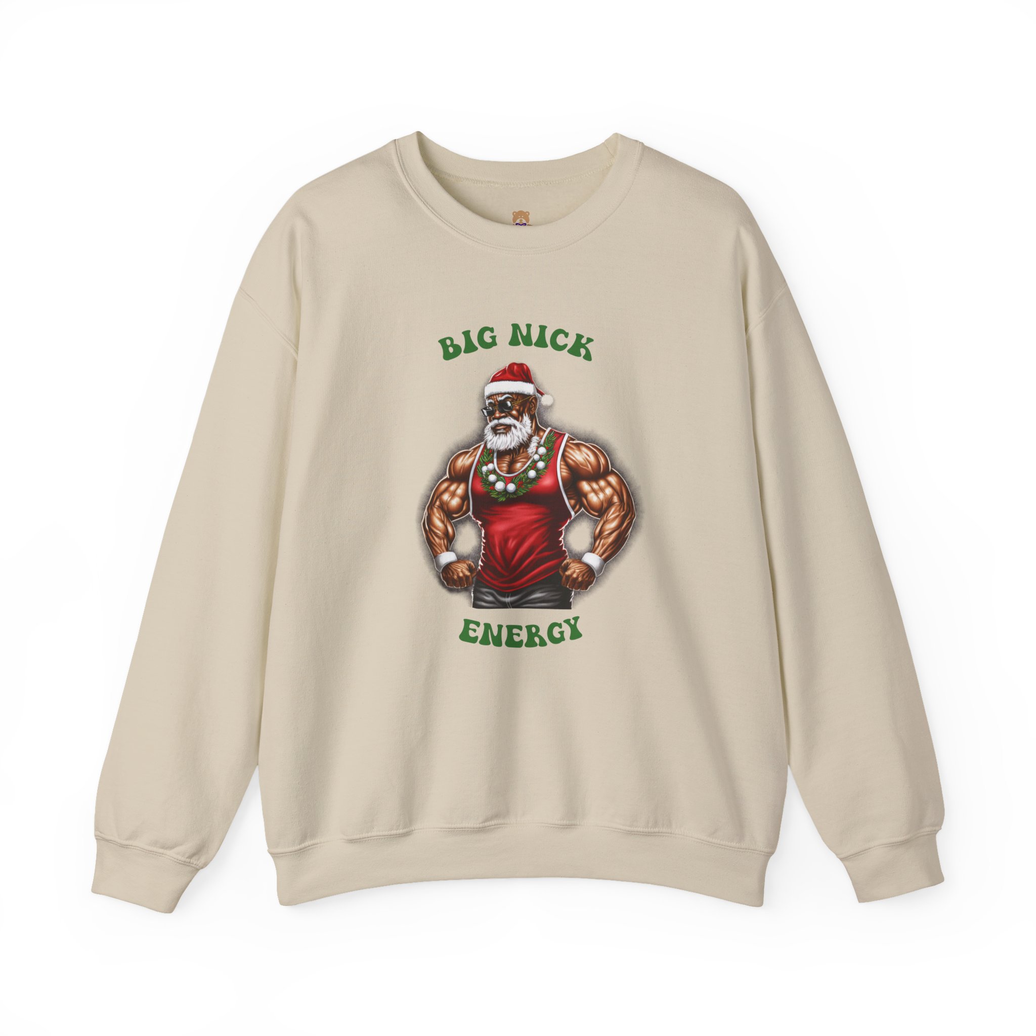 Big Nick Energy Crewneck Sweatshirt | Faith-Inspired Christian Apparel Unisex Family Holiday Sweatshirt Gift for Her or Him