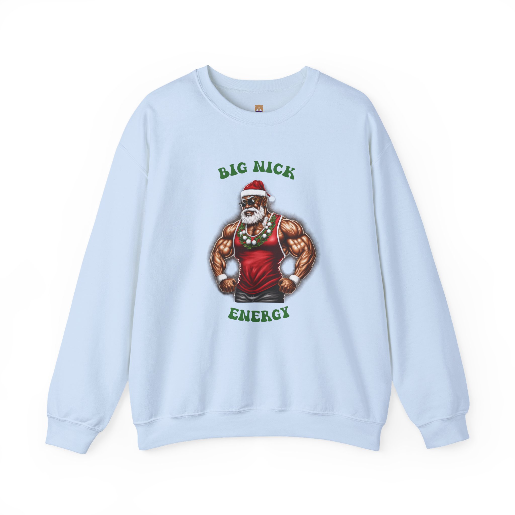 Big Nick Energy Crewneck Sweatshirt | Faith-Inspired Christian Apparel Unisex Family Holiday Sweatshirt Gift for Her or Him - Image 4