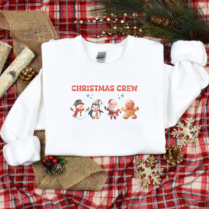 Christmas Crew Crewneck SweatShirt, Unisex Family Holiday Crewneck Sweatshirt for Mom Gift for Her or Him