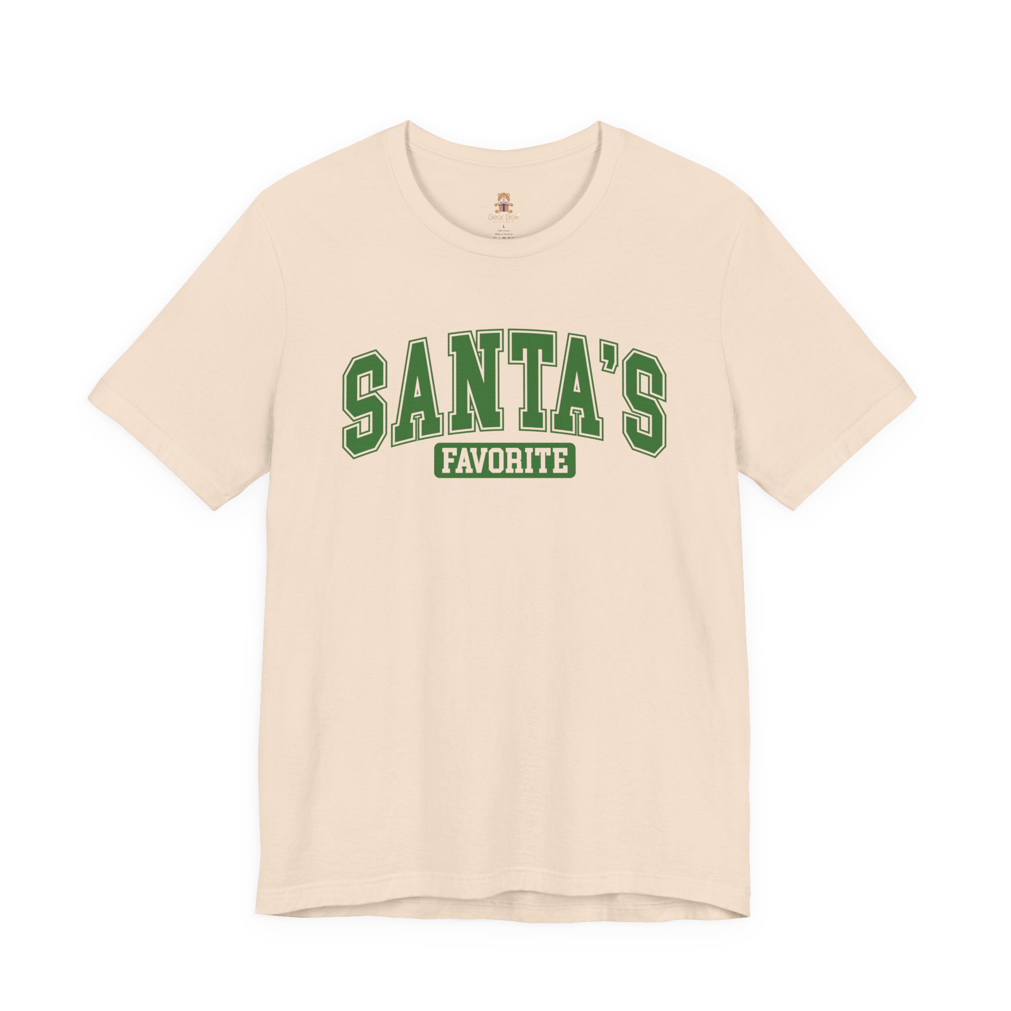 Santa’s Favorite Christmas Tee | Classic T-Shirt Unisex Jersey Short Sleeve by Bear Box Boutique - Image 4