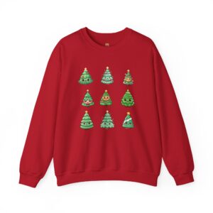 Christmas Trees Crewneck Shirt, Unisex Family Holiday Crewneck Sweatshirt for Mom Gift for Her or Him