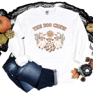 The Country Western Boo Crew Crewneck Shirt, Unisex Family Holiday Crewneck Sweatshirt for Mom Gift for Her or Him