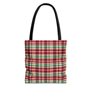 Multi-Colored Plaid Tote Bag by Bear Box Boutique