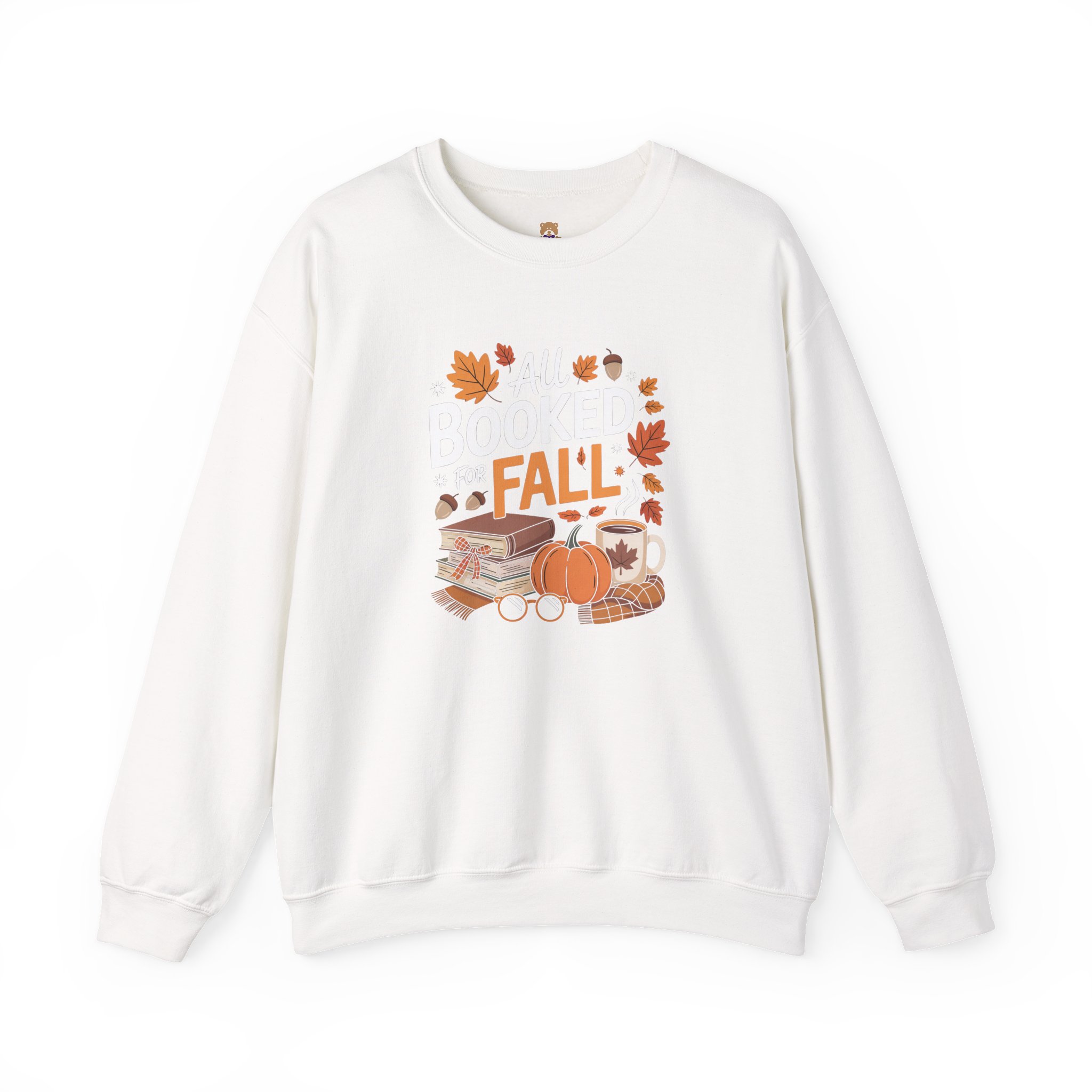 All Booked for Fall Crewneck Sweatshirt | Faith-Inspired Christian Apparel Unisex Family Holiday Sweatshirt Gift for Her or Him - Image 2
