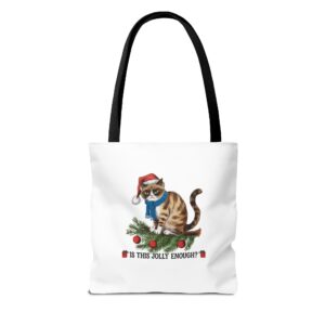 Is This Jolly Enough Christmas Tote Bag by Bear Box Boutique
