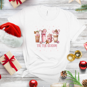 Tis the Season Christmas Coffee T-Shirt Unisex Jersey Short Sleeve Tee by Bear Box Boutique